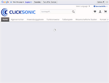Tablet Screenshot of clicksonic.com